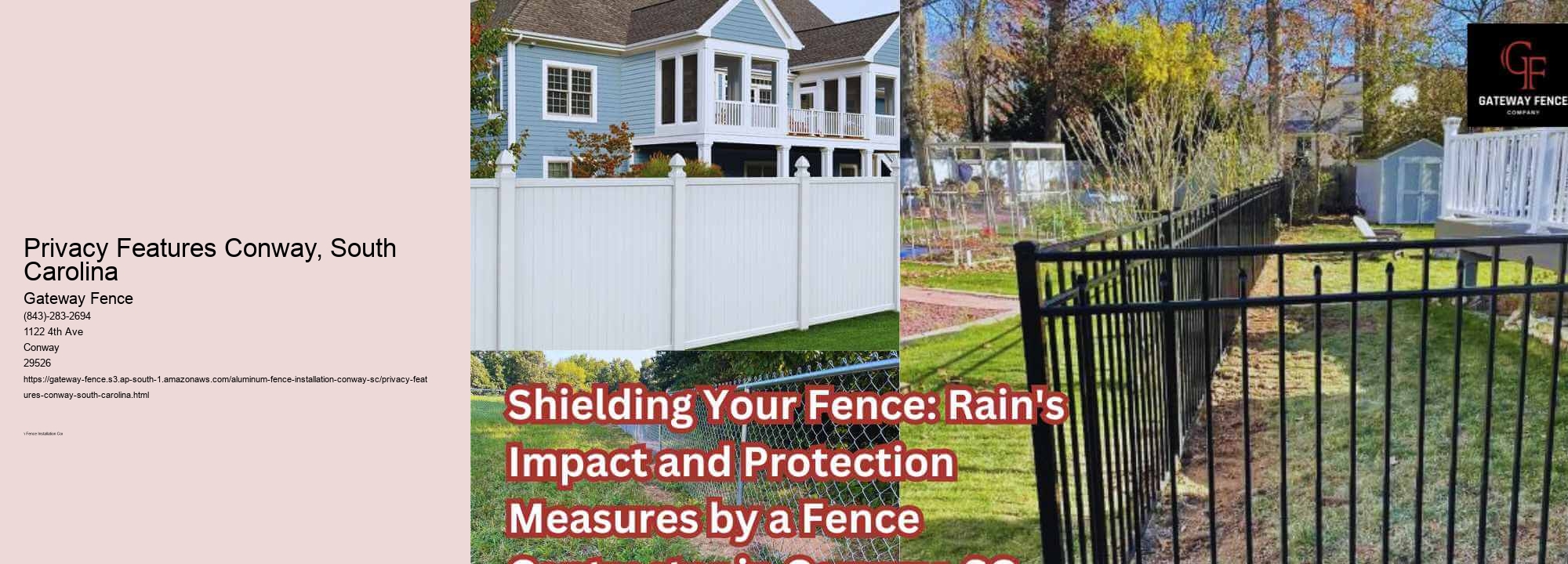 Privacy Features Conway, South Carolina